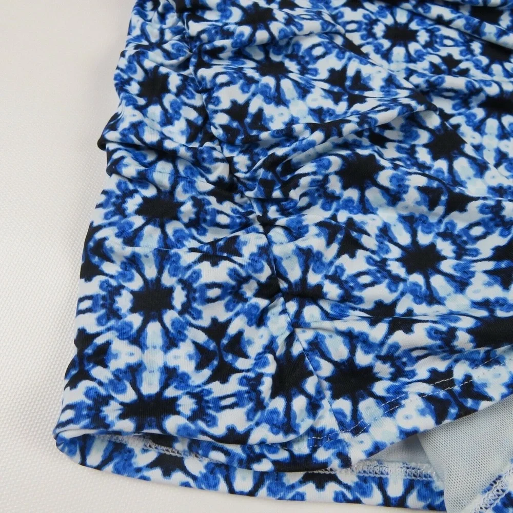 TOMMY BAHAMA blue Shibori Splash tankini top swimwear Size S
